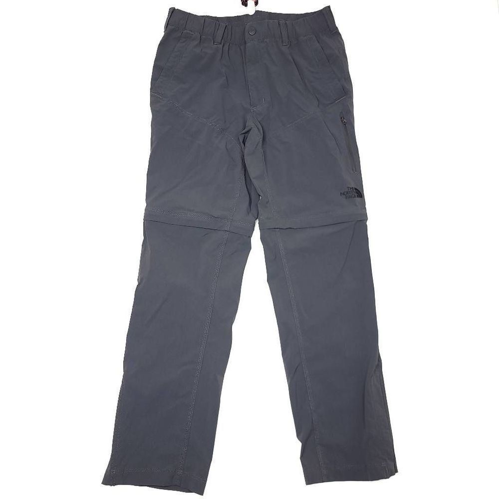 North Face Pants Mens Medium Gray Elastic Waist Convertible Hiking Nylon Stretch